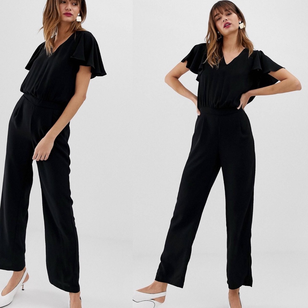 Vera Moda Aware Angel sleeve jumpsuit black
